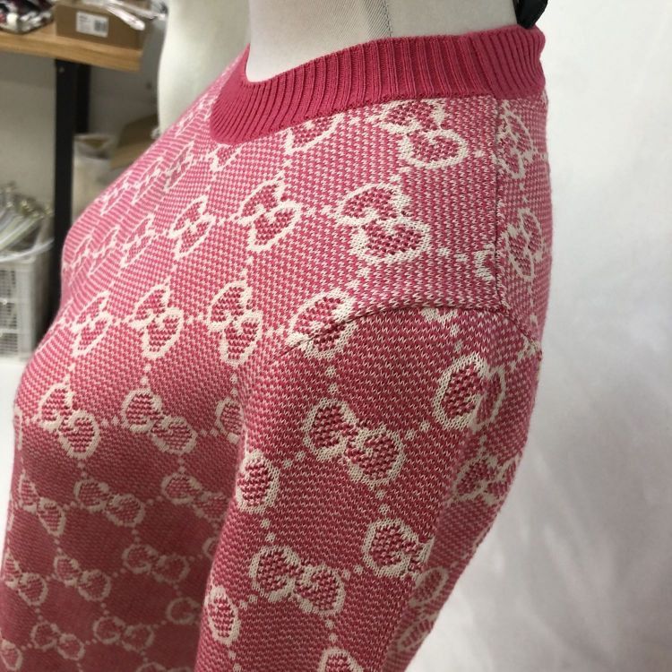 Gucci Gucci Pink GG Monogram Knit Dress Size S Size S / US 4 / IT 40 - 6 Thumbnail