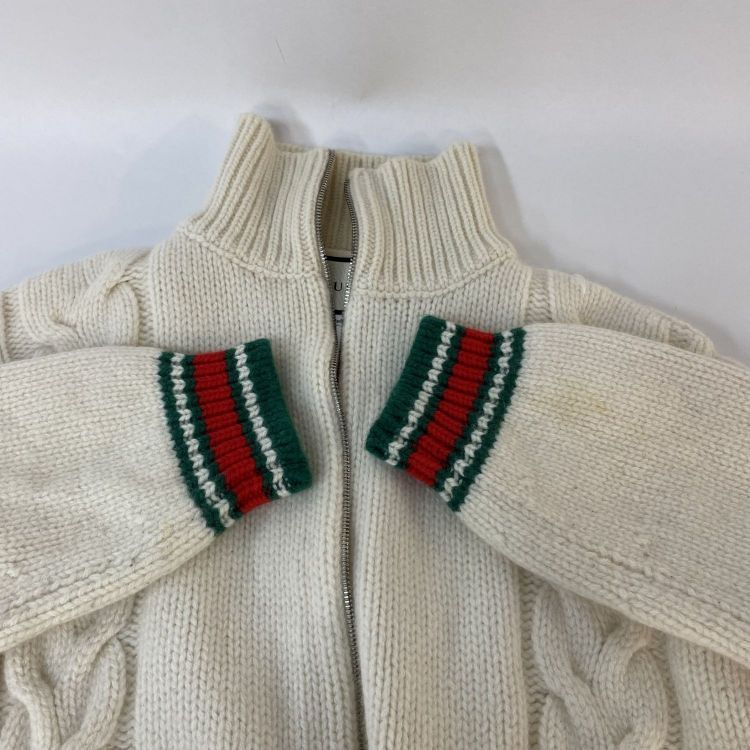 Gucci Gucci Cable Knit Zip Sweater Size XS Size US XS / EU 42 / 0 - 10 Thumbnail