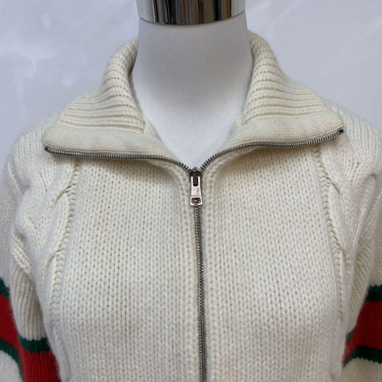 Gucci Gucci Cable Knit Zip Sweater Size XS Size US XS / EU 42 / 0 - 6 Thumbnail