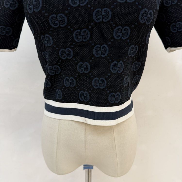 Gucci Gucci GG Logo Zip Knit Polo Size XS Size XS / US 0-2 / IT 36-38 - 9 Thumbnail
