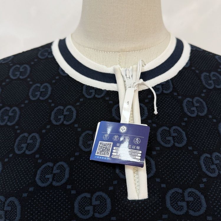 Gucci Gucci GG Logo Zip Knit Polo Size XS Size XS / US 0-2 / IT 36-38 - 6 Thumbnail