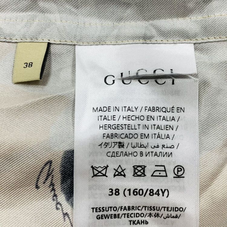 Gucci Gucci Rose Print Silk Button Up Size 38 Size XS / US 0-2 / IT 36-38 - 4 Thumbnail