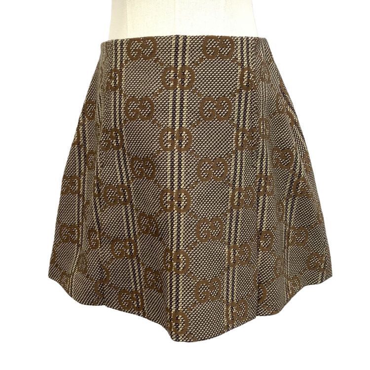 Gucci Gucci GG Logo Wool Skirt Size 42 Size 28" / US 6 / IT 42 - 2 Thumbnail