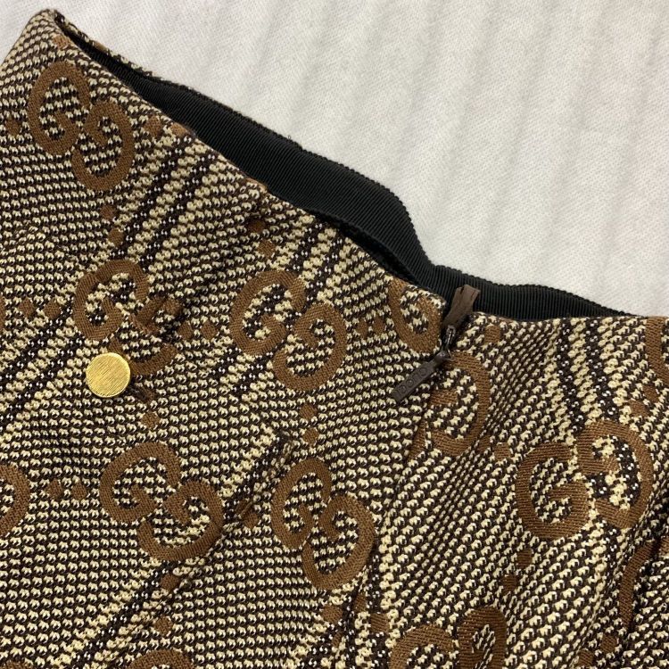 Gucci Gucci GG Logo Wool Skirt Size 42 Size 28" / US 6 / IT 42 - 7 Thumbnail