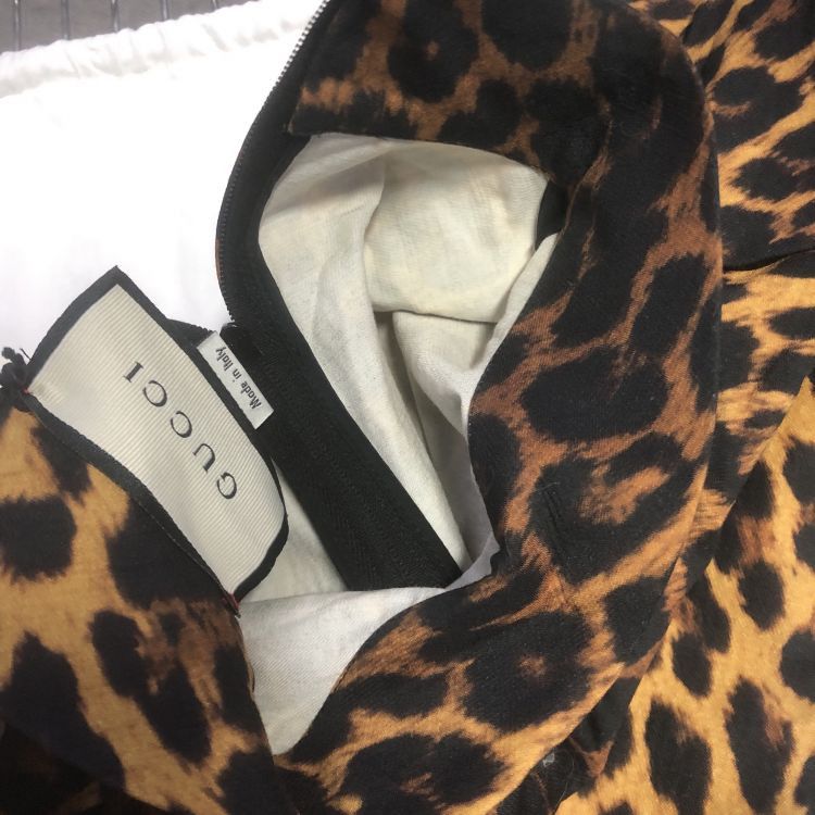 Gucci Gucci Leopard Print Midi Dress IT 36 Size XS / US 0-2 / IT 36-38 - 6 Thumbnail