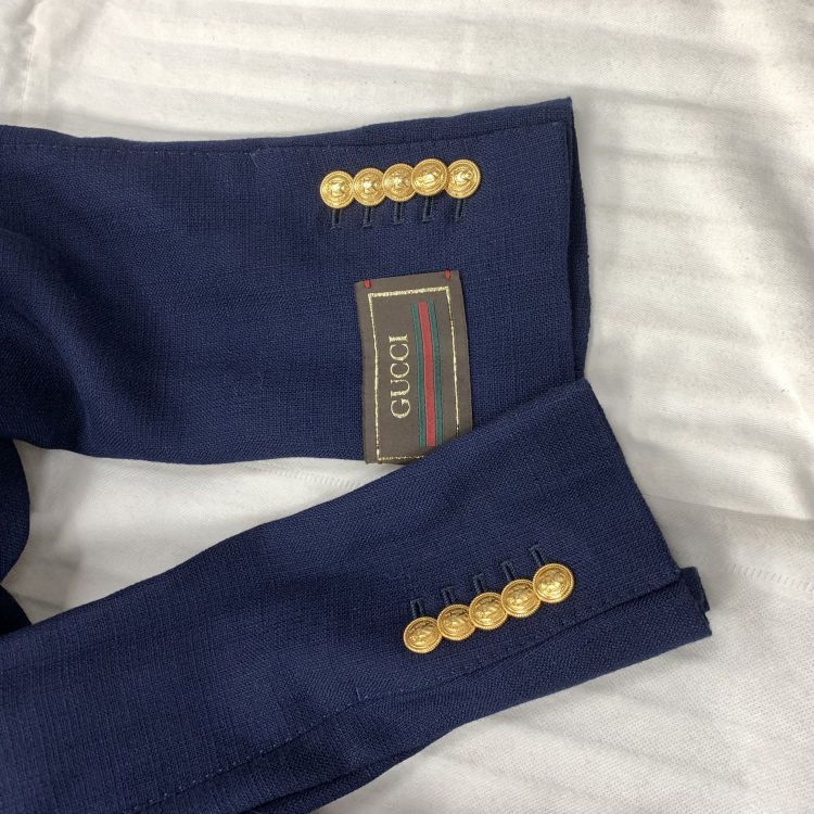 Gucci Gucci Navy Double Breasted Blazer Size 36R Size 36R - 7 Thumbnail