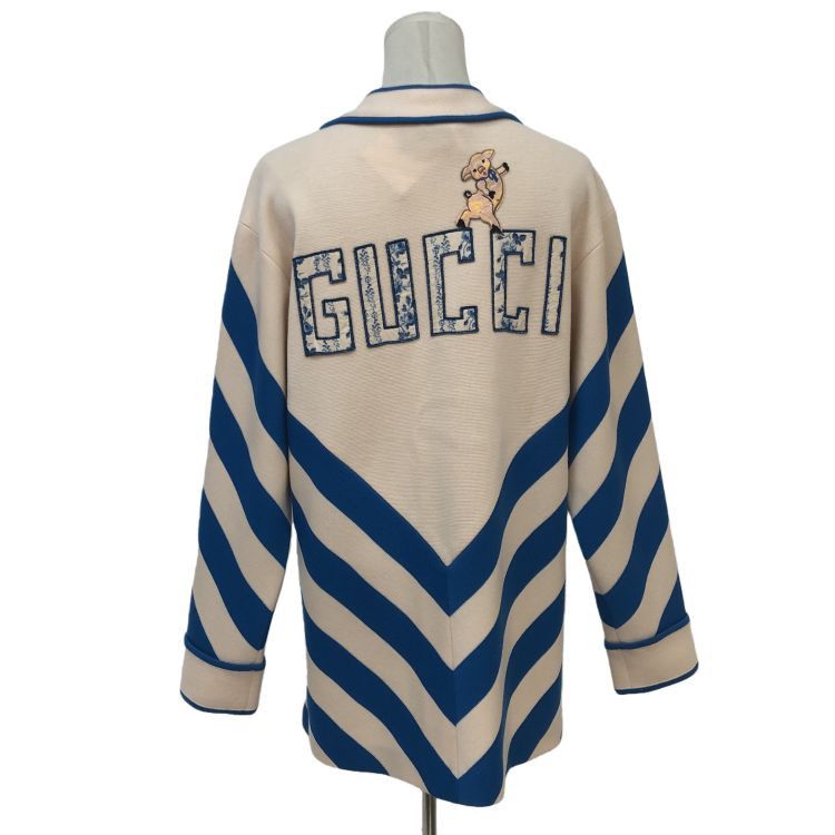 Gucci Gucci Striped Logo Cardigan Size M Size US M / EU 48-50 / 2 - 2 Thumbnail