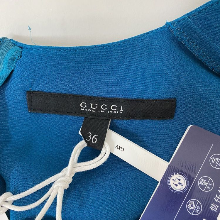 Gucci Gucci Blue Silk Blouse Size 36 Size XS / US 0-2 / IT 36-38 - 3 Thumbnail