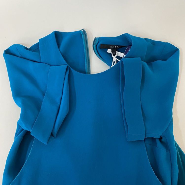 Gucci Gucci Blue Silk Blouse Size 36 Size XS / US 0-2 / IT 36-38 - 11 Thumbnail