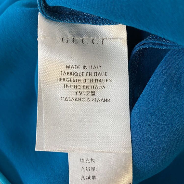 Gucci Gucci Blue Silk Blouse Size 36 Size XS / US 0-2 / IT 36-38 - 4 Thumbnail