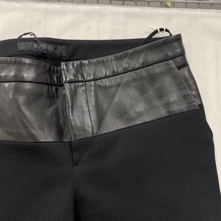 Gucci Gucci Leather Trim Pants Size 40 Size 27" / US 4 / IT 40 - 7 Thumbnail