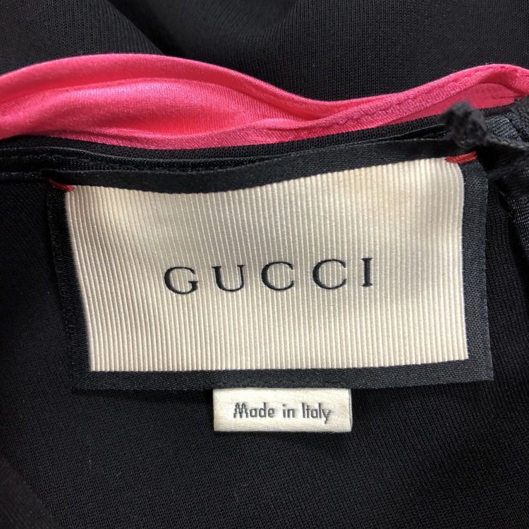Gucci Gucci Black Silk Bow Midi Dress S Size S / US 4 / IT 40 - 6 Thumbnail