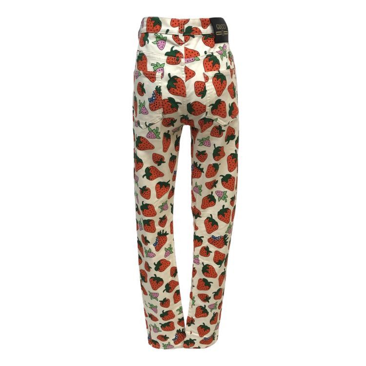 Gucci Gucci Strawberry Print Pants Size 24 Size 24" / US 00 / IT 34 - 2 Thumbnail