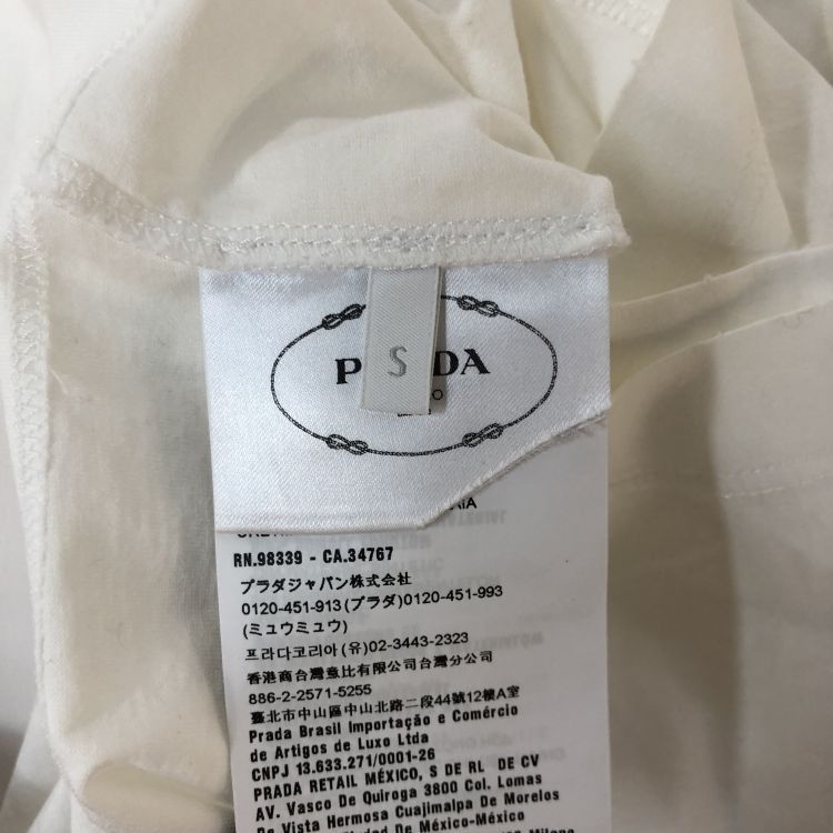 Prada Prada Sequin Triangle Logo T-Shirt Size S Size S / US 4 / IT 40 - 4 Thumbnail