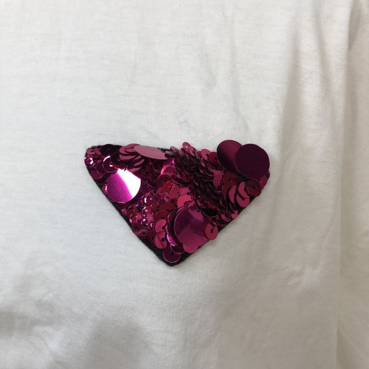 Prada Prada Sequin Triangle Logo T-Shirt Size S Size S / US 4 / IT 40 - 7 Thumbnail