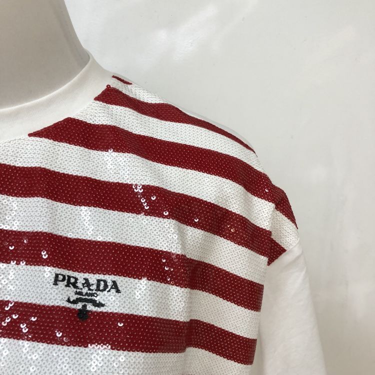 Prada Prada Sequin Striped Crop Top Size S Size S / US 4 / IT 40 - 7 Thumbnail