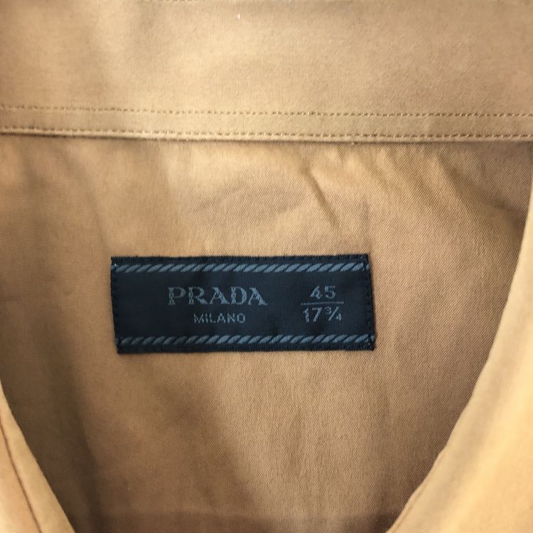 Prada Prada Brown Cotton Blend Button Up Shirt XL Size US XL / EU 56 / 4 - 3 Thumbnail