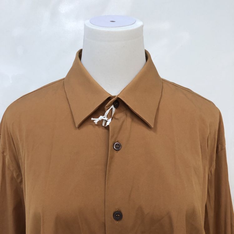Prada Prada Brown Cotton Blend Button Up Shirt XL Size US XL / EU 56 / 4 - 6 Thumbnail