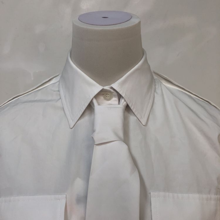 Prada Prada White Tie Detail Button Up Shirt Size 38 Size XS / US 0-2 / IT 36-38 - 7 Thumbnail