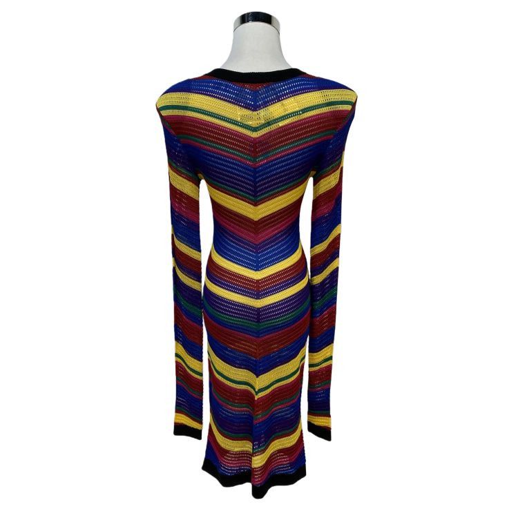 Balmain Balmain Rainbow Knit Midi Dress Size 34 Size XS / US 0-2 / IT 36-38 - 2 Thumbnail