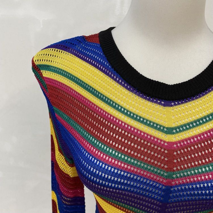 Balmain Balmain Rainbow Knit Midi Dress Size 34 Size XS / US 0-2 / IT 36-38 - 5 Thumbnail
