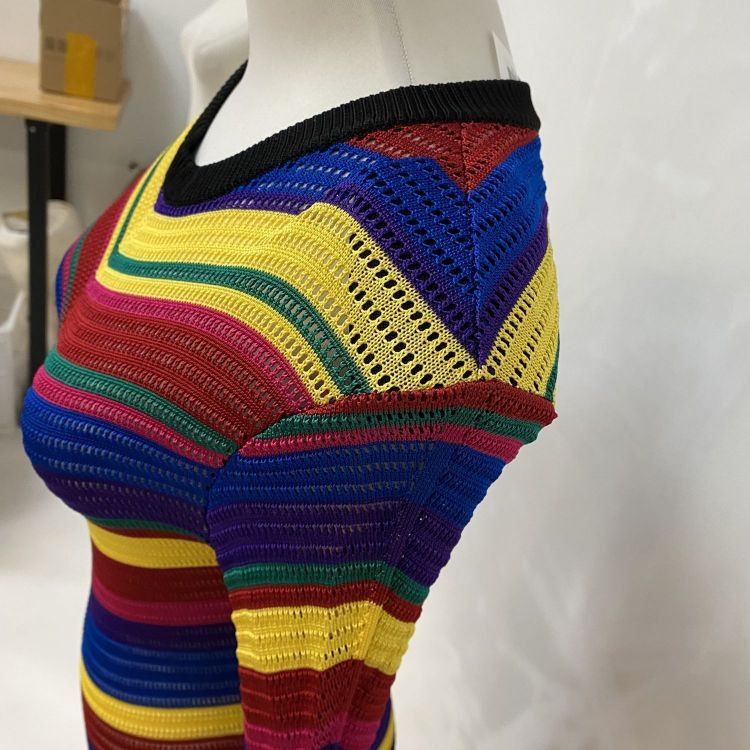 Balmain Balmain Rainbow Knit Midi Dress Size 34 Size XS / US 0-2 / IT 36-38 - 6 Thumbnail
