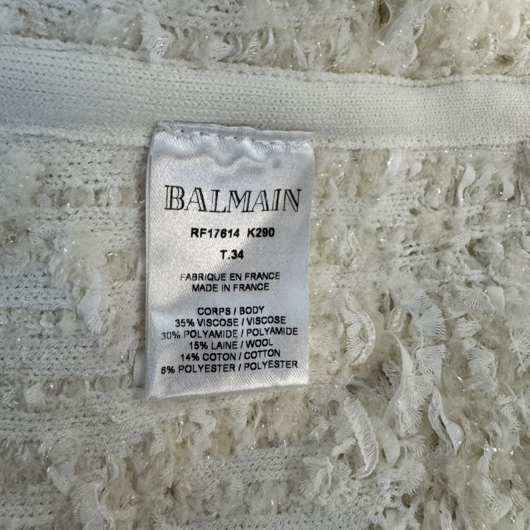 Balmain Balmain Fringe Texture Blazer Size 34 Size XS / US 0-2 / IT 36-38 - 3 Thumbnail