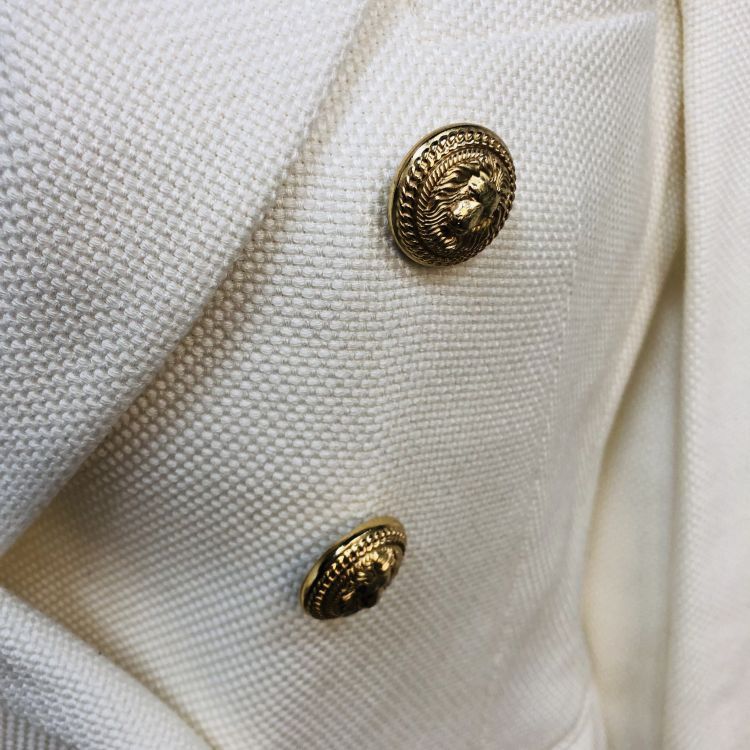 Balmain Balmain Double-Breasted Cotton Blazer Size 38 Size S / US 4 / IT 40 - 5 Thumbnail