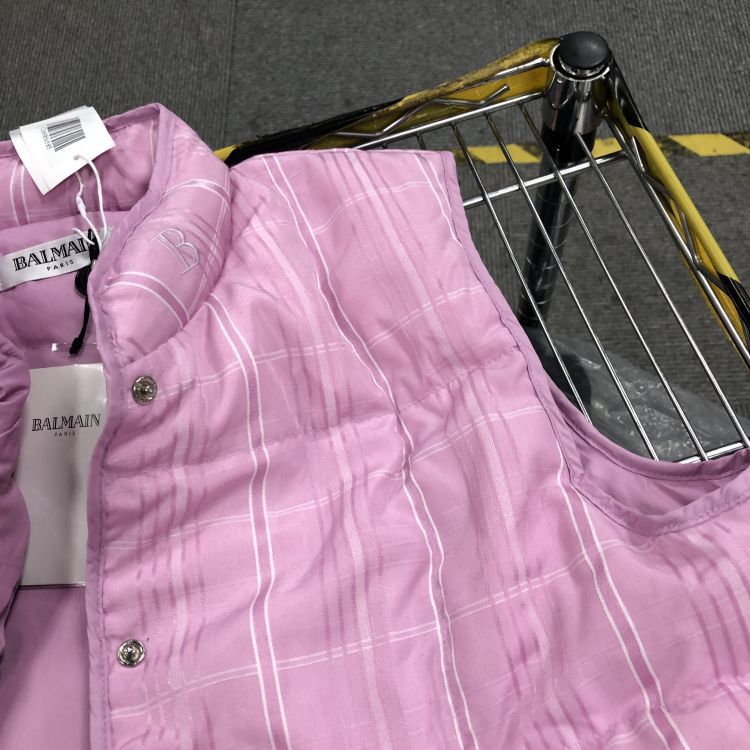 Balmain Balmain Plaid Puffer Vest Size L Size L / US 10 / IT 46 - 7 Thumbnail
