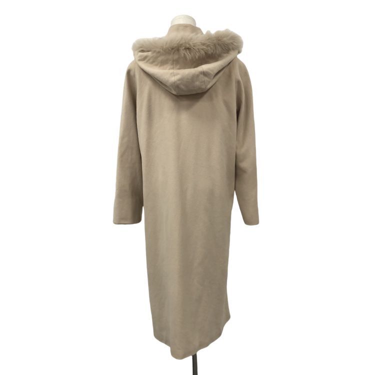 Balmain Balmain Beige Wool Cashmere Fur Trim Coat Size L Size L / US 10 / IT 46 - 2 Thumbnail