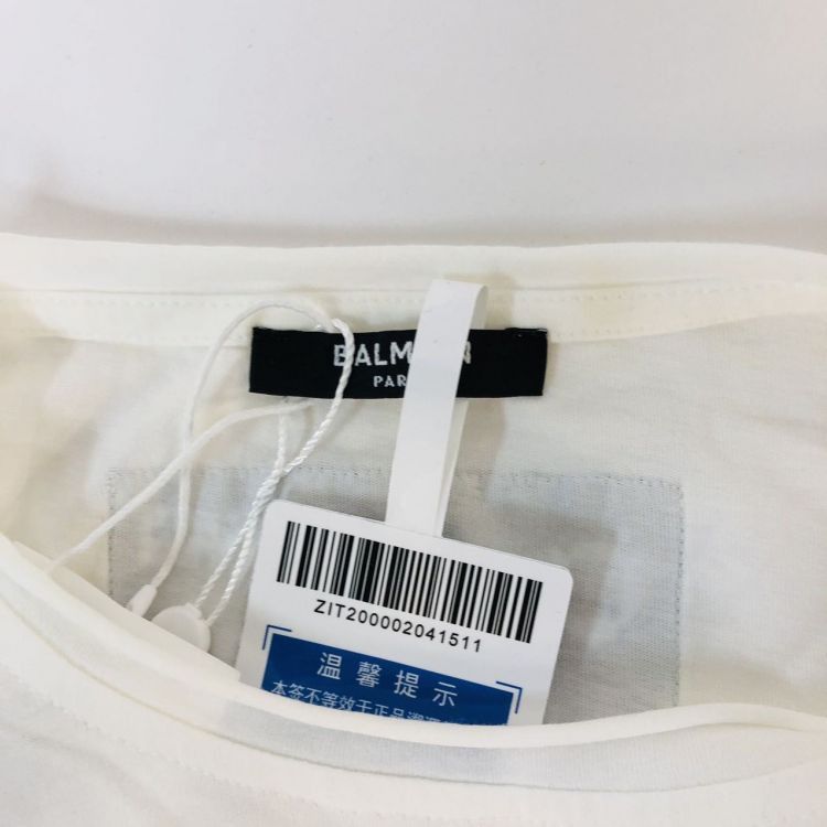 Balmain Balmain Sketch Logo Short Sleeve T-Shirt Size S Size S / US 4 / IT 40 - 3 Thumbnail