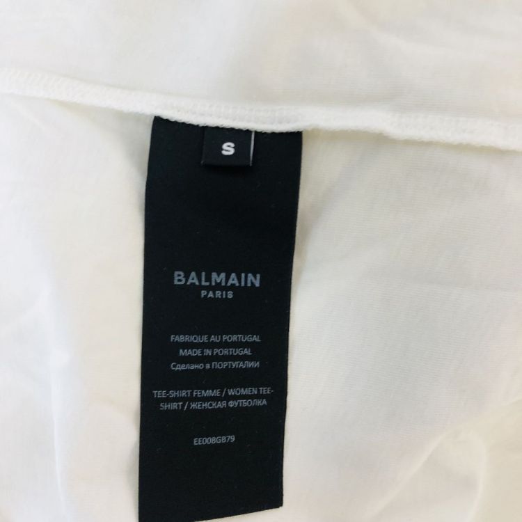 Balmain Balmain Sketch Logo Short Sleeve T-Shirt Size S Size S / US 4 / IT 40 - 4 Thumbnail