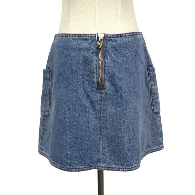 Balmain Balmain Blue Denim Mini Skirt Size 38 Size 27" / US 4 / IT 40 - 2 Thumbnail