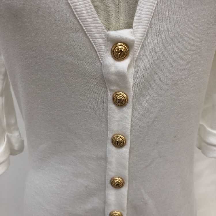 Balmain Balmain Gold Button Knit Cardigan Size 36 Size XS / US 0-2 / IT 36-38 - 9 Thumbnail