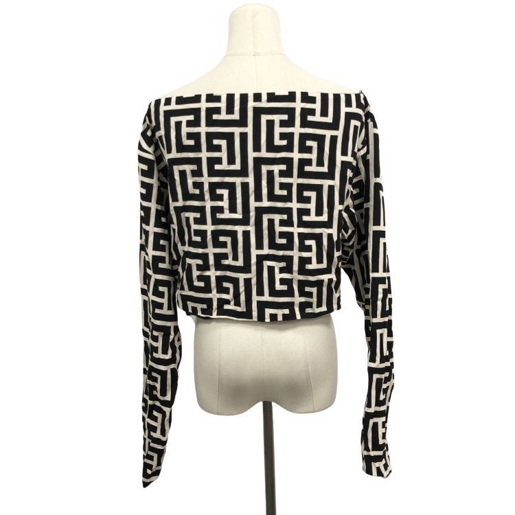 Balmain Balmain Monogram Long Sleeve Top Size 36 Size XS / US 0-2 / IT 36-38 - 2 Thumbnail