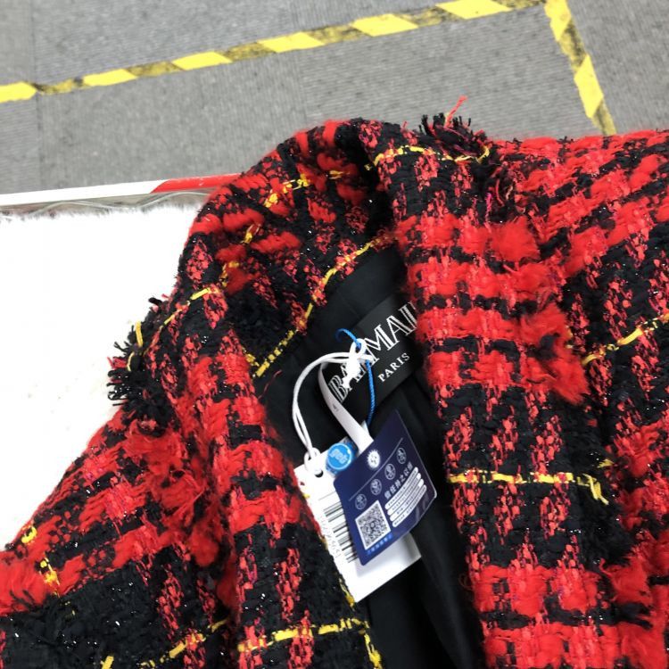 Balmain Balmain Red Plaid Tweed Blazer Size 38 Size S / US 4 / IT 40 - 5 Thumbnail