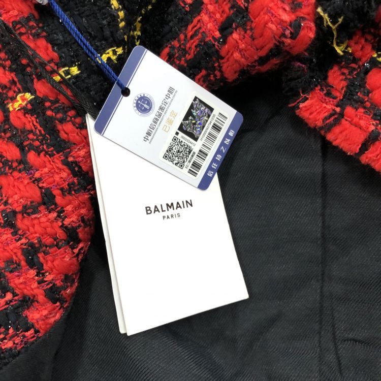 Balmain Balmain Red Plaid Tweed Blazer Size 38 Size S / US 4 / IT 40 - 7 Thumbnail