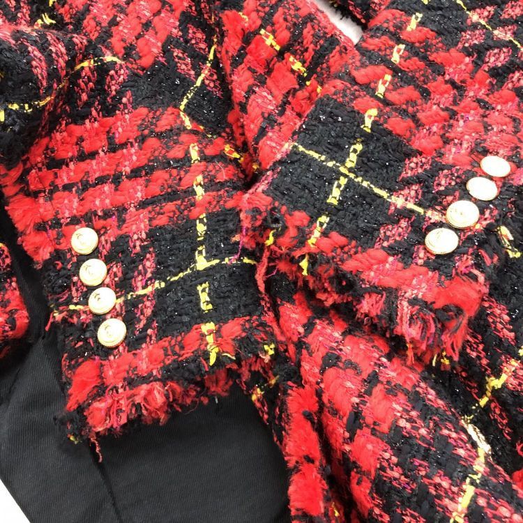 Balmain Balmain Red Plaid Tweed Blazer Size 38 Size S / US 4 / IT 40 - 8 Thumbnail