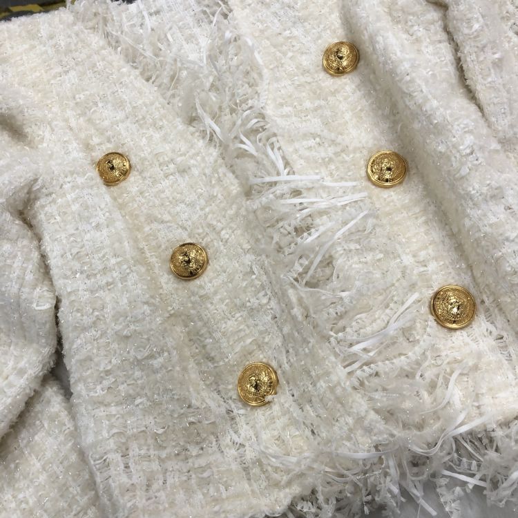 Balmain Balmain White Fringe Tweed Jacket Size 36 Size XS / US 0-2 / IT 36-38 - 6 Thumbnail