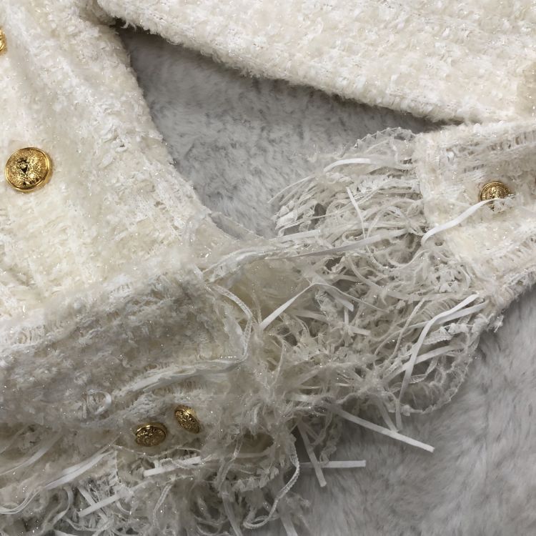 Balmain Balmain White Fringe Tweed Jacket Size 36 Size XS / US 0-2 / IT 36-38 - 7 Thumbnail