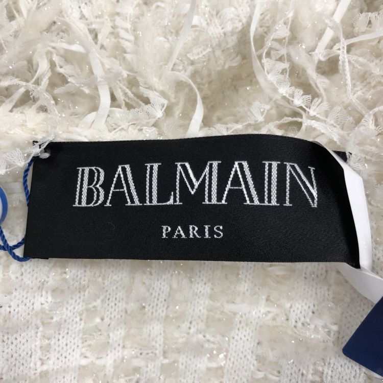 Balmain Balmain White Fringe Tweed Jacket Size 36 Size XS / US 0-2 / IT 36-38 - 3 Thumbnail