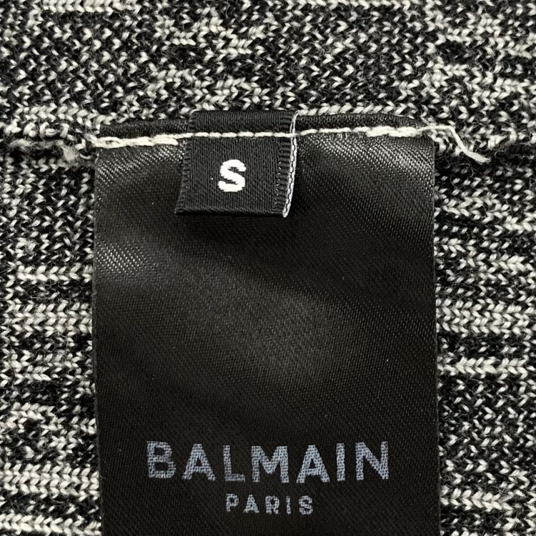 Balmain Balmain Monogram Merino Wool Cardigan Size S Size S / US 4 / IT 40 - 4 Thumbnail