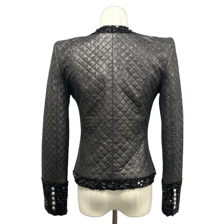 Balmain Balmain Quilted Sequin Trim Jacket fr 36 Size XS / US 0-2 / IT 36-38 - 2 Thumbnail
