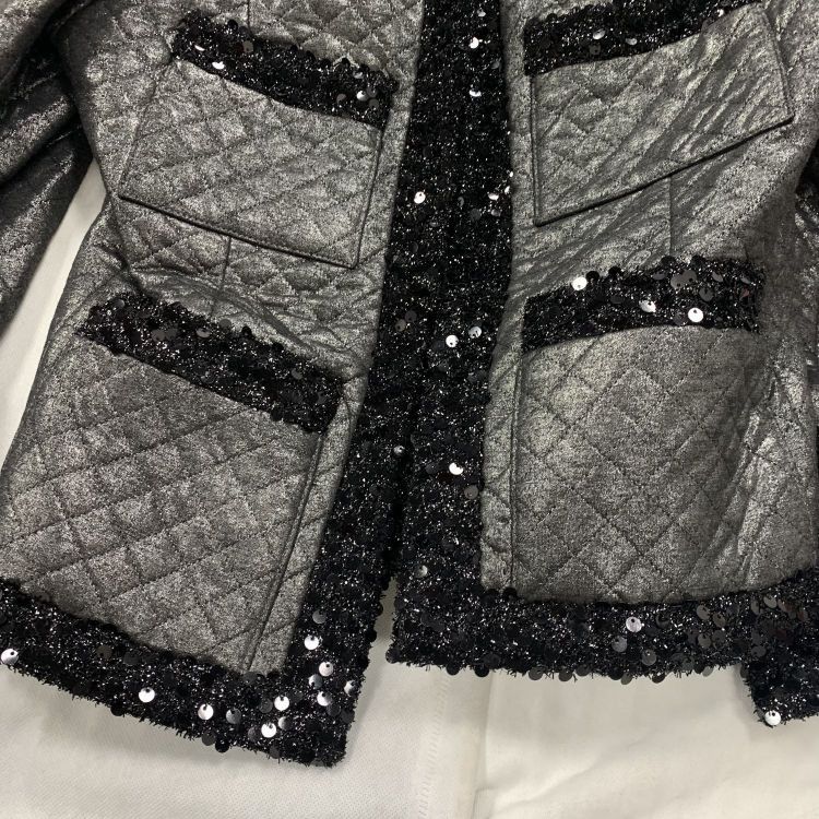 Balmain Balmain Quilted Sequin Trim Jacket fr 36 Size XS / US 0-2 / IT 36-38 - 7 Thumbnail