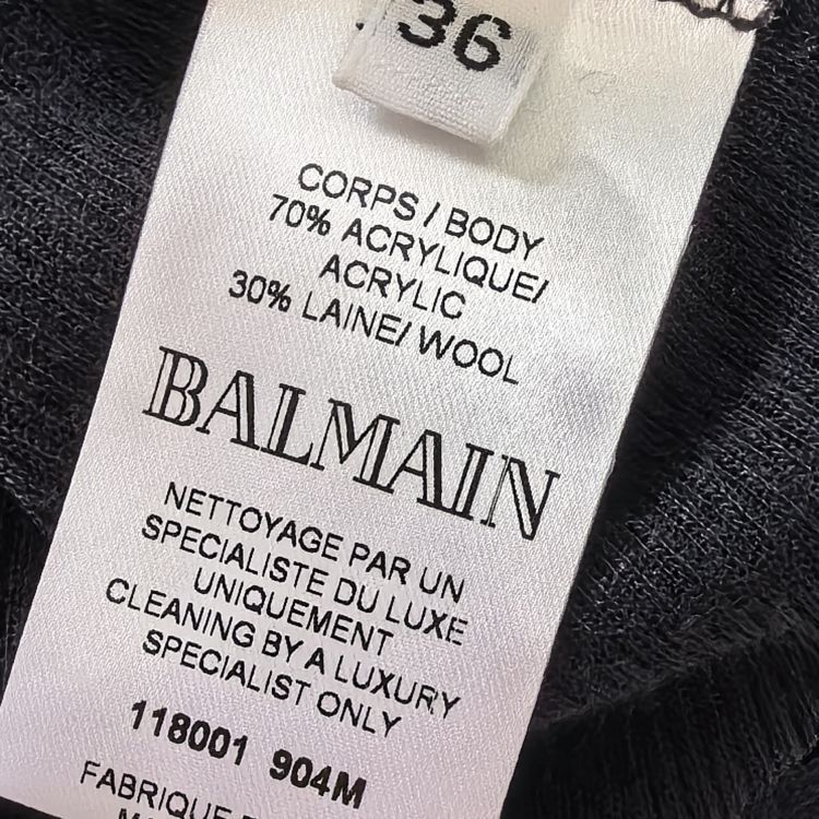 Balmain Balmain Black Knit Midi Dress Size 36 Size XS / US 0-2 / IT 36-38 - 3 Thumbnail