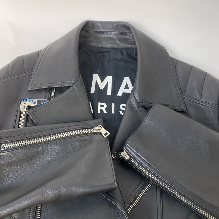 Balmain Balmain Lambskin Leather Jacket Size 52 Size US L / EU 52-54 / 3 - 11 Thumbnail