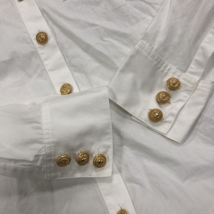 Balmain Balmain Gold Button Up Shirt FR 36 Size XS / US 0-2 / IT 36-38 - 7 Thumbnail