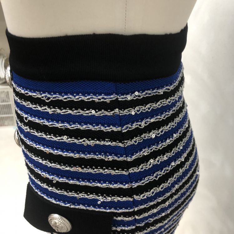 Balmain Balmain Striped Knit Mini Skirt Size 34 Size 25" / US 0 / IT 36 - 8 Thumbnail