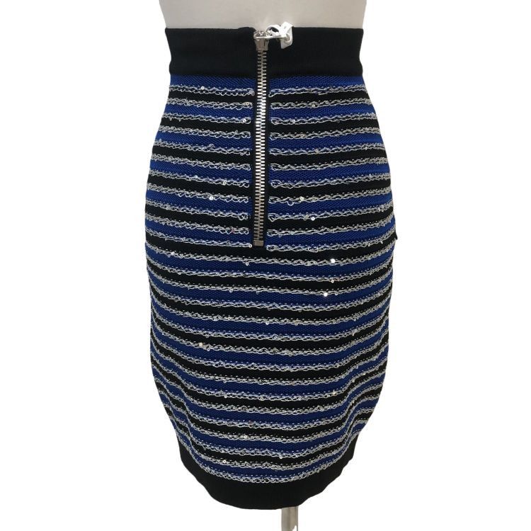 Balmain Balmain Striped Knit Mini Skirt Size 34 Size 25" / US 0 / IT 36 - 2 Thumbnail
