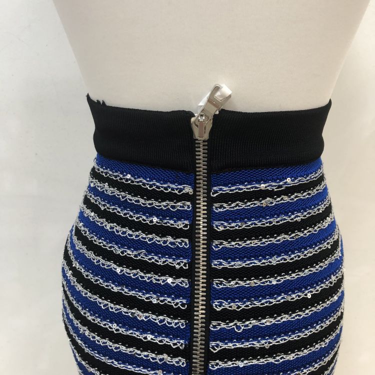 Balmain Balmain Striped Knit Mini Skirt Size 34 Size 25" / US 0 / IT 36 - 10 Thumbnail
